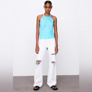 NWOT - ZARA Bow Halter Top